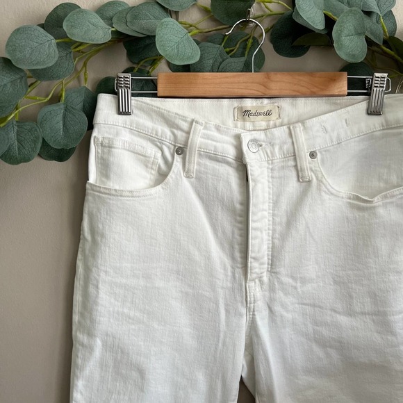 MADEWELL 9" Skinny Pure White Knee-Rip Edition Size 30 casual summer spring - Picture 2 of 8